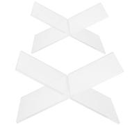 Gogogmee 2 pezzi Porta Libri in Acrilico Trasparente Supporto da Tavolo per Libri Aperti Leggio Organizzatore per Testi Ricettari Bibbie e Riviste Espositore Compatto per Ufficio e Casa