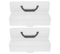 Gogogmee 2 Pezzi Porta Pennelli Acquerello Trasparente Scatola Rettangolare Portatile per Pennelli Lunghi e Strumenti Creativi Organizer Maneggevole per Artisti in Movimento Custodia