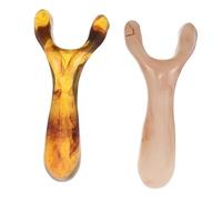 Gogogmee 2 Pezzi Raschietto Per Naso A Doppia Forcella Raschietto Per Muscoli Massaggiatore Per La Testa Pettine Massaggiatore Per Punti Di Agopuntura Strumento Portatile Per Modellare Il