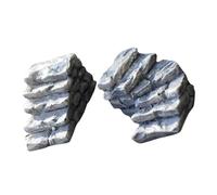 Gogogmee 2 pezzi Scalini in Pietra Miniatura per Micro Paesaggi Opzioni Dritta e Curva Accessori Giardino Fatato Resistente e Decorativo per Casa delle Bambole e Terrari