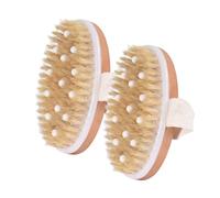 Gogogmee 2 pezzi Spazzola da Bagno Setole di Cinghiale Morbida e Massaggiante per Esfoliazione e Pulizia Corpo per Doccia e Bagno Casa Cioccolato