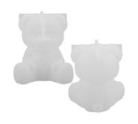 Gogogmee 2 Pezzi Stampi in Silicone Orsetto per Fondente e Resina Mold per Decorazioni Torte Cioccolato Candele e Artigianato DIY Adatti Cake Design e Creazioni Artistiche