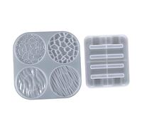 Gogogmee 2 Pezzi Stampi in Silicone per Sottobicchieri Flessibili e Trasparenti Stampi Resina Epossidica per Creazioni DIY Facili da e Riutilizzabili per Feste e Riunioni