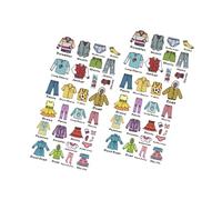 Gogogmee 2 Set Adesivi PVC per Armadio e Etichette Classificazione Vestiti Design Unico Mano Autoadesivi Impermeabili per Organizzazione Cameretta
