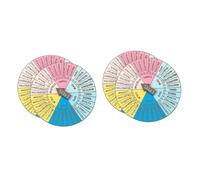 Gogogmee 2 Set Di Distintivi Decorativi Per Ruote Con Portatili in Metallo Per Portachiavi Auto 2 Pezzi*2