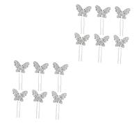 Gogogmee 2 Set Di Fermagli Per Con Strass Fermaglio Per Da Sposa Fermaglio Per A Farfalla Alla Moda Per Donne 6 Pezzi * 2