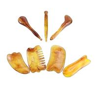 Gogogmee 2 Set Di Strumenti Tradizionali Cinesi Gua Sha Massage Board Strumento Per La Del Corpo Liscio Raschiare La Pelle 7 Pezzi * 2