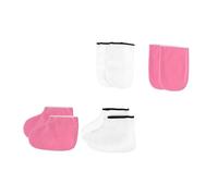 Gogogmee 2 set Guanti Manicure e Riscaldanti per Paraffina e Resistenti e Acidi per Trattamenti Spa Bianco e Rosa