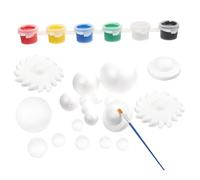 Gogogmee 2 Set Kit DIY Pianeta in Schiuma per Progetti Scolastici Palline in Polistirene Bianche per Modello Astronomico Artigianato Educativo e Decorazione Creativa