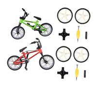 Gogogmee 2 set Mini Biciclette da Dito Giocattolo Educativo per Gioco da Scrivania in Plastica Resistente Stimola Immaginazione e Apprendimento Cognitivo Regalo Compleanno e Festa