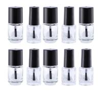 Gogogmee 20 Flaconi di Vetro per Unghie da 5 Ml con Pennello, 10 Rotondi e 10 Quadrati, Bottiglie Campione per Manicure, Contenitori Ricaricabili senza Perdite, per Oli e Smalti Colorati