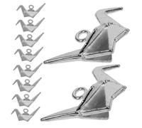 Gogogmee 20 pezzi Charms Origami Gru di Carta in Metallo Argento Brillante Decorazioni Creative per Collane Braccialetti e Orecchini Accessori Leggeri e Facili da Usare per Artigianato e
