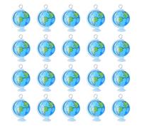 Gogogmee 20 pezzi di ciondoli a forma di globo - Ciondoli per collane in resina - a forma di sfera artigianale Forniture per la creazione di gioielli per viaggi Orecchini fatti a mano Bracciale