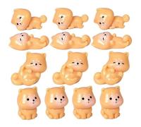 Gogogmee 20 Pezzi Statuette di Cuccioli di Cane in Resina Miniatura, Decorazioni Fai da Te per Scrivania e Interni Auto, Miniature di Cani Piccoli per Casa delle Bambole e Giardino