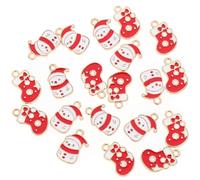 Gogogmee 20pezzi Ciondoli Natalizi Fai da Te in Materiali di Qualità Delicati sulla Resistenti e Sicuri per Creazioni Artistiche Gioielli Personalizzati Portachiavi e Accessori Decorativi