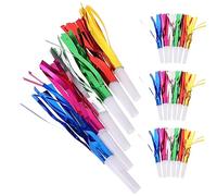 Gogogmee 24Pezzi Fischietti Colorati per Giocattoli da Fringed Metallic Noise Maker per Compleanni e Eventi Colori Misti per Matrimonio e Natale