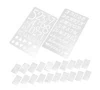 Gogogmee 24pezzi Stencil Alfabeto e Numeri Stencil per Pittura per Lettere Numeriche Riutilizzabili Adatto per Pareti Blocchi di Legno e Progetti Fai da Te