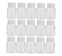 Gogogmee 25 pezzi Contenitori Trasparenti per Campioni Liquidi e Pillole Vasetti Refill Piccoli in Plastica con Ampio Bocca Riutilizzabili e Portatili per Conservazione Farmaci e Reagenti