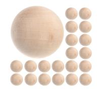 Gogogmee 25 pezzi Palline Legno Naturale Sfere Legno Rotonde Senza Fori per Decorazioni Rustiche e Progetti DIY