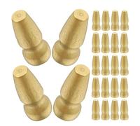 Gogogmee 25 Pezzi Terminali in Legno per Asta Bandiera Id Decorazione per Bandierine Colorate e Accessori per Aste in Legno Topper per Aste da Casa e Eventi Commerciali