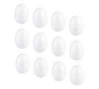 Gogogmee 25 Pezzi Uova Bianche in Polistirolo Solido per Progetti Fai da Te Pasqua e Pittura Creativa e Famiglia