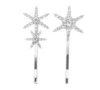 Gogogmee 2Pcs Clip Di Della Forcella Barrettes Clip Di Del Partito Gioielli Per Perno Di Strass Bobby Pins Retro Decor Morsetto Laterale Clip Di