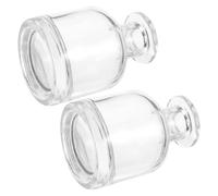 Gogogmee 2pezzi Bottiglie di Vetro per Diffusore Bastoncini Vuote per Aromaterapia Ricaricabili per Oli Essenziali Accessori per Fragranze Design Moderno per Casa e Ufficio
