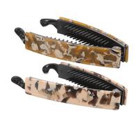 Gogogmee 2pezzi Fermagli Per Banana Retrò Clip Per Spessi e Lunghi Accessori Per e Ragazze Colori Leopardati