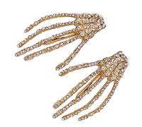 Gogogmee 2pezzi Fermagli Per Forma Di Artiglio Fantasma Con Strass Accessori Goth Per Halloween e Stile Alternativo Perfetti Per Ogni Acconciatura