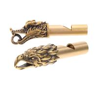 Gogogmee 2pezzi Fischietti Rame Portachiavi Per Escursionismo e Campeggio Design Creativo Per Emergenze e Attività Outdoor Suono Forte e Accessorio Decorativo Per Amanti Della