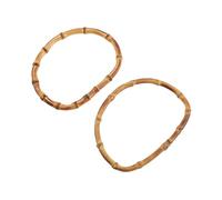 Gogogmee 2pezzi Manici in bambù per Borse Manici di Ricambio in bambù Design Forma Adatti per Borse Mano e Borsette Materiali Resistenti e Sicuri Decorazioni per Fai da Te