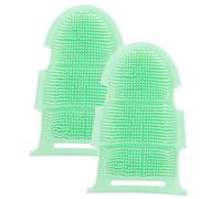 Gogogmee 2Pezzi Massaggianti Silicone per Scrubber Esfoliante per Bagno Spazzola Portatile e Morbida per Massaggio per Casa