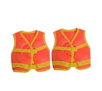 Gogogmee 2pezzi Miniature Construction Vest Toy Outfit For Dolls Building Worker Costume Accessories For Action Figure Soldier Model Party Decorations DIY Crafts Supplies