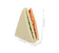 Gogogmee 2pezzi Panino Realistico in Pane Cibo Realistico Pane Artificiale Decorazione Per Cucina Accessorio Fotografico