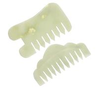 Gogogmee 2pezzi Pettine Gua Sha in Naturale Per Massaggio Capelli e Viso Con Denti Regolata Per Relax Capelluto e Delicata