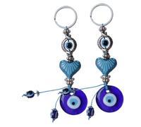 Gogogmee 2pezzi Portachiavi Ciondolo Forma Occhio Malvagio Design Ed Realizzato Materiali Durevoli Funzione Anti- Versatile Per Chiavi Borse e Valigie Come Regalo Per Amici e Familiari