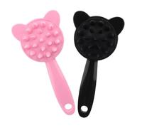 Gogogmee 2pezzi Spazzola Massaggiante Silicone Per Da Scrubber Per Shampoo e Massaggio Scalpico Per Uso Asciutto e Bagnato e Stimola La Circolazione e Favorisce Esfoliazione Della