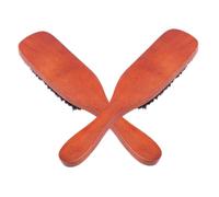 Gogogmee 2pezzi Spazzola Per Capelli in Legno Da Setole Morbide Per Capelli Ricci Massaggio Del Capelluto Per Uso Domestico Viaggio Per Donna