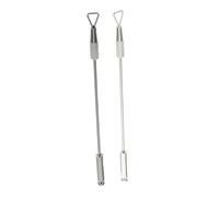 Gogogmee 2pezzi Strumenti per Unghie in Metallo Doppio Testa Punta per Spingi Cuticole e Rimozione Gel Smalto Fai da Te Elegante Argento e Grigio Canne