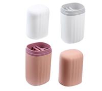 Gogogmee 2pezzi Tazza Per Lavaggio Denti Plastica Portatile e Leggera Porta Spazzolino Da Viaggio Per Bagno Design Elegante e Accessori Per Igiene Personale