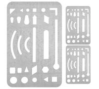 Gogogmee 3 Pcs Architettura Stencil Modello Piercing Kit Modello Disegno Strumenti di Disegno Disegno Metallo Gomma Scudo Cancellazione Scudo e Gomma Disegno Gomme Rotondo Interior Design