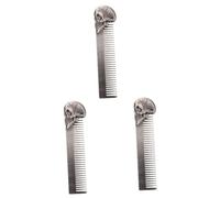 Gogogmee 3 Pettini Per Barba Portatili Con Design A Teschio Strumenti Per Parrucchieri Pettine Decorativo Spazzola Per Lo Styling Essenziale Per La Degli Uomini