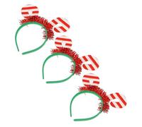 Gogogmee 3 Pezzi Fascia Natalizia per Bastoncino di Zucchero e Bianco Leggera e Creativa per Feste e Travestimenti