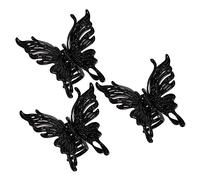 Gogogmee 3 Pezzi Grandi Fermagli Per Per Spessi A Farfalla Fermaglio Per Accessori Per Alla Moda Per Donne Ragazze 10 Cm Nero