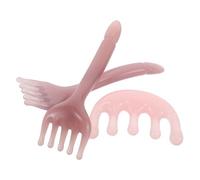 Gogogmee 3 Pezzi Massaggiatore Capelli Manuale Artigli per Capelli e Corpo Pettine Multifunzionale per Massaggio del Capelluto Viso e Collo Strumento Rilassante Antistress da Marrone Rosa