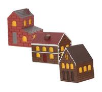 Gogogmee 3 Pezzi Mini Case in Resina per Giardino delle Fate Decorazioni Micro Paesaggio per Bonsai Accessori per Casa delle Bambole Ornamentazioni Resistenti e Versatili per Dolci e