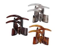 Gogogmee 3 pezzi Mollette per Due Denti Clip Piccole per e Fermagli Resistenti Moda per Fissaggio Sicuro e Confortevole per Ogni Occasione