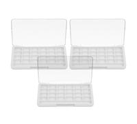 Gogogmee 3 Pezzi Palette Trucco Vuota Scomparti Plastica Resistente Contenitore Refill Ombretti e Blush Organizer Compatto per Viaggio e Uso Quotidiano