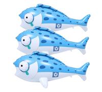 Gogogmee 3 Pezzi Pesci Gonfiabili per Giocattolo da Piscina Soffice e Resistente Design Testa Grande e Carino Facile da Gonfiare e Sgonfiare Decorazioni per Feste Tema Pesca e Accessori per