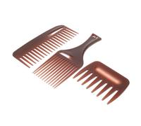 Gogogmee 3 pezzi Pettini Professionali Denti Larghi per Styling Capelli Uomo Donna Pettine Districante Anti-rottura in Abs Rigido Adatto Capelli Spessi e Sottili Strumento Parrucchiere